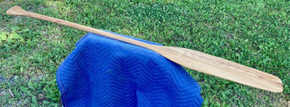 hand-carved otter tail paddle build